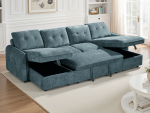 Moscow Sofabed Blue U Shape Corner - Image 3
