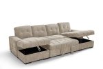 Palermo Sofabed Beige U Shape Corner - Image 2