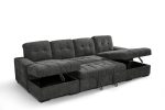 Palermo Sofabed Grey U Shape Corner - Image 2