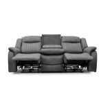 Leon Electric Recliner Sofa Grey 3 Seater - Image 2