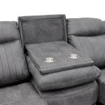 Leon Electric Recliner Sofa Grey 3 Seater - Image 3