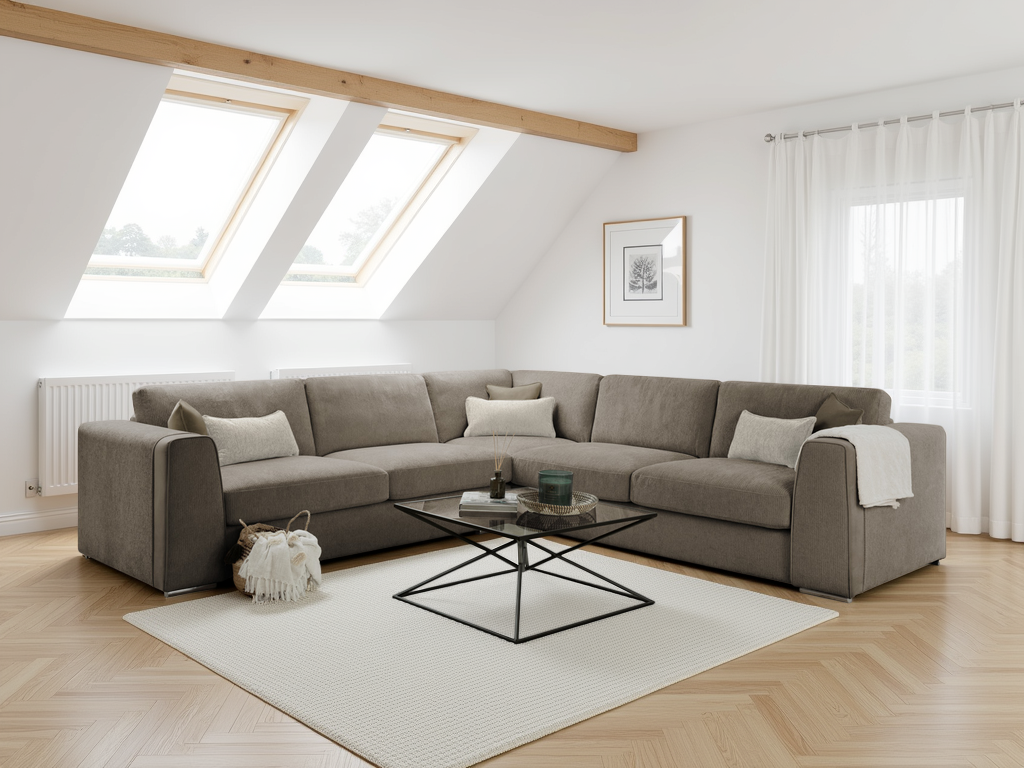 Naples Sofa Mocha Large Corner - Image 1