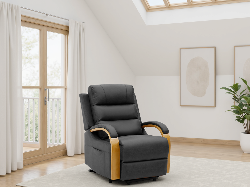 VigoGrey_2 Vigo Electric Reclining Chair Grey - Image 1
