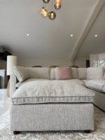 Santorini Sofa Grey Large Corner with Footstool - Image 10
