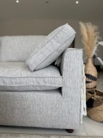 Santorini Sofa Grey Large Corner with Footstool - Image 7