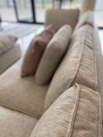 Santorini Sofa Grey Large Corner with Footstool - Image 9