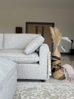 Santorini Sofa Grey Large Corner with Footstool - Image 13