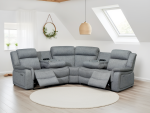 Linden Electric Recliner Sofa Grey Large Corner - Image 2