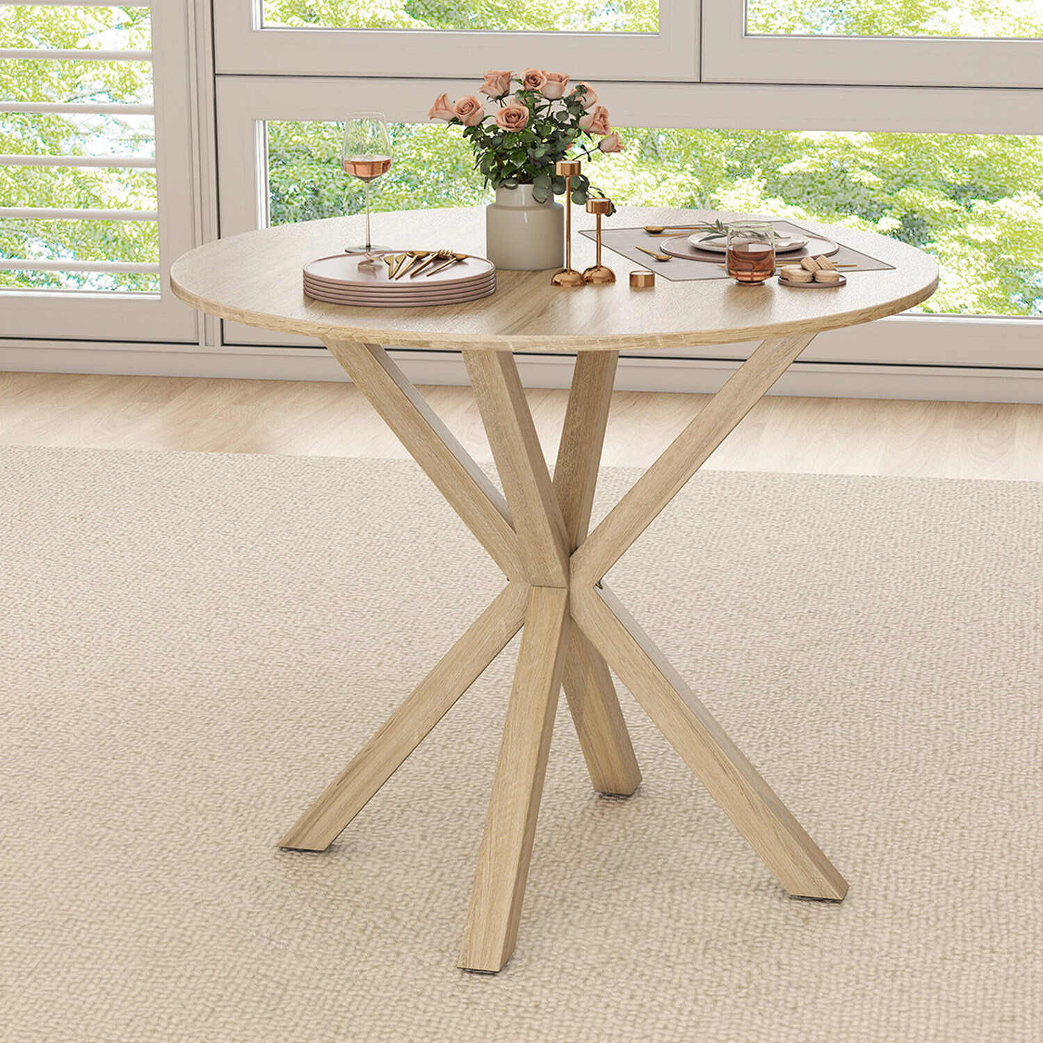 1776668948_2014 I_Duncan Round Dining Table in White Oak - Image 1