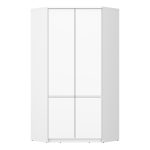 Fribo Corner Wardrobe 2 Door in Alpine White - Image 3