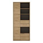 Shetland Tall Wide 1 Door 4 Drawer Bookcase - Image 2