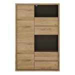 Shetland 1 Door 4 Drawer Display Cabinet - Image 2