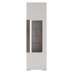 Toronto Tall Narrow Glazed Display Cabinet with Internal Shelves (inc. Plexi Lighting) - Image 2