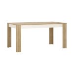 Lyon Large Extending Dining Table 160-200cm in Riviera Oak/White High Gloss - Image 3