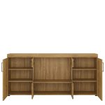 Cortina 4 Door Wide Glazed Sideboard in Grandson Oak - Image 3