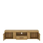 Cortina 2 Door 1 Drawer Wide TV Cabinet in Grandson Oak - Image 2