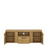 Cortina 2 Door 1 Drawer Tall TV Cabinet in Grandson Oak - Image 2