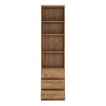Fribo Tall Narrow 3 Drawer Bookcase in Oak - Image 2