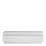 Lyon 2 Drawer TV Cabinet (including LED lighting) in White and High Gloss - Image 2