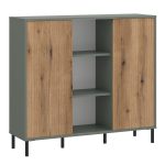 Darwin Sideboard 2 Door in Green/Oak - Image 2