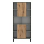 Darwin Bookcase 2 Door in Green/Oak - Image 2