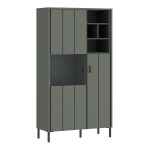 Arundel 2 Door Display Cabinet in Green/Grey - Image 2