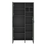 Arundel 2 Door Display Cabinet in Green/Grey - Image 3