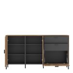 Arundel Sideboard 2 Door 1 Flap 2 Drawer in Oak/Grey - Image 3