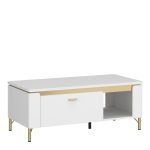 Lazio Coffee Table 1 Drawer in Alpine White/White Gloss - Image 3