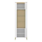 Lazio Vitrin 1 Door in Alpine White/White Gloss - Image 2