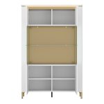 Lazio Vitrin 2 Door in Alpine White/White Gloss - Image 2