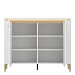 Lazio Sideboard 2 Door in Alpine White/White Gloss - Image 3