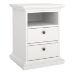 Paris Bedside 2 Drawers in White - Image 3