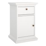 Paris Nightstand 1 Door  1 Drawer in White