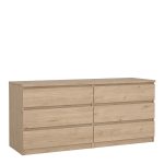 Naia Wide Chest of 6 Drawers (3) in Jackson Hickory Oak - Image 3