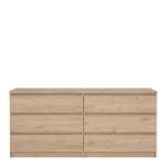 Naia Wide Chest of 6 Drawers (3) in Jackson Hickory Oak - Image 2