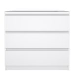 Naia Chest of 3 Drawers in White High Gloss - Image 2