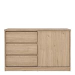 Naia Storage Unit with 1 Sliding Door and 3 Drawers in Jackson Hickory Oak - Image 2