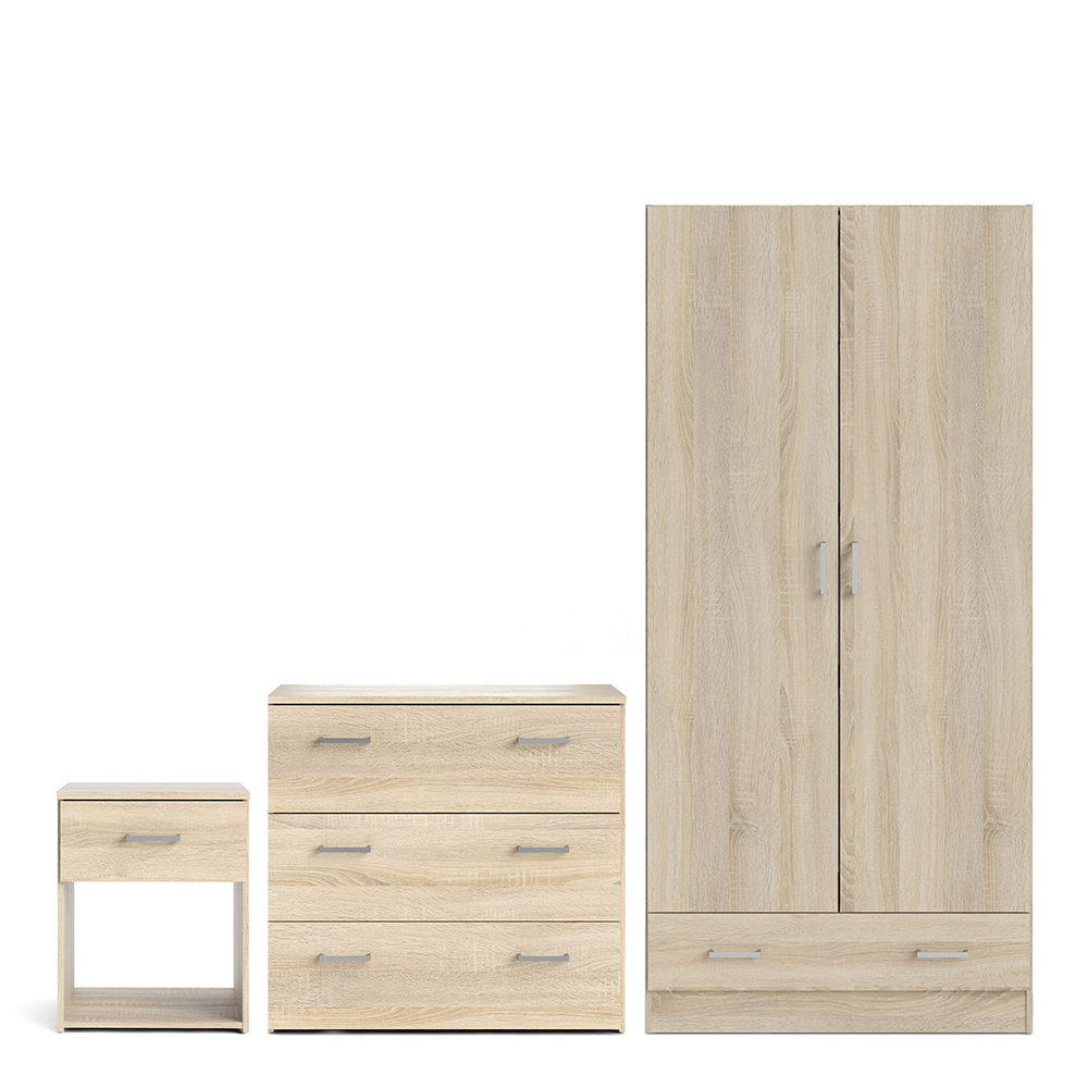 705akakp1_1 Space Package – Bedside Drawer Chest of Drawers Wardrobe - Image 1