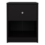 May Bedside 1 Drawer in Black - Image 2