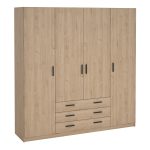 Sprint Wardrobe with 4 Doors and Drawers - Image 3