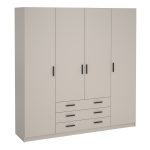 Sprint Wardrobe with 4 Doors and Drawers - Image 5