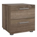 Pepe Bedside 2 Drawers in Truffle Oak - Image 3
