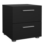 Pepe Bedside 2 Drawers in Black - Image 3