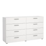 Pepe Wide Chest of 8 Drawers (4) in White - Image 3