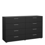 Pepe Wide Chest of 8 Drawers in Black - Image 3