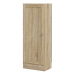 Basic Low Narrow Storage Cabinet in Oak (2 Shelves) with Oak Door - Image 2
