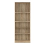Basic Tall Wide Bookcase (4 Shelves) in Oak - Image 2