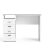 Function Plus 4 Drawer Desk in White - Image 2