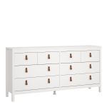 Barcelona Double Dresser 4 Drawers in White